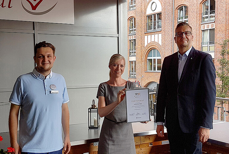 DEHOGA-Auszeichnung des centrovital Hotel als TOP Ausbildungsbetrieb
